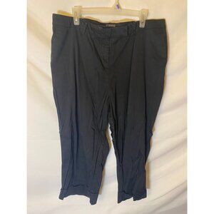 George Womens Plus Size 18W Black Dress Pants Stretch Basic Pockets Career 1X
